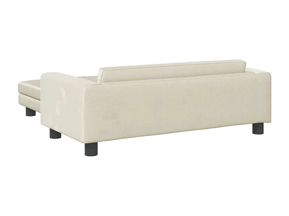 Canapé avec repose-pied pour enfants crème 100x50x30 cm velours FR702370