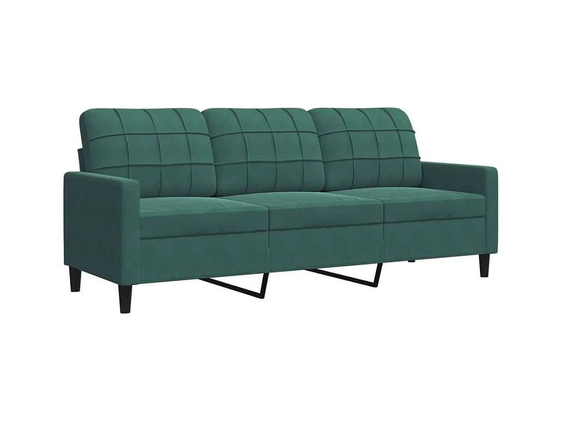 Canapé à 3 places Vert foncé 180 cm Velours FR151009