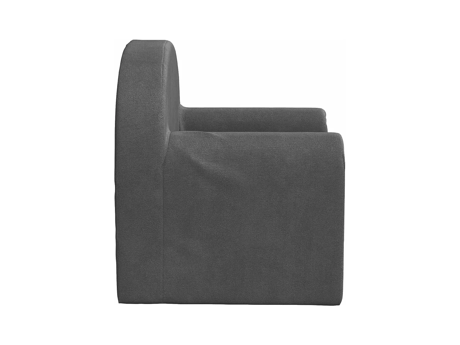 Sofá infantil pelúcia macia antracite PT193314