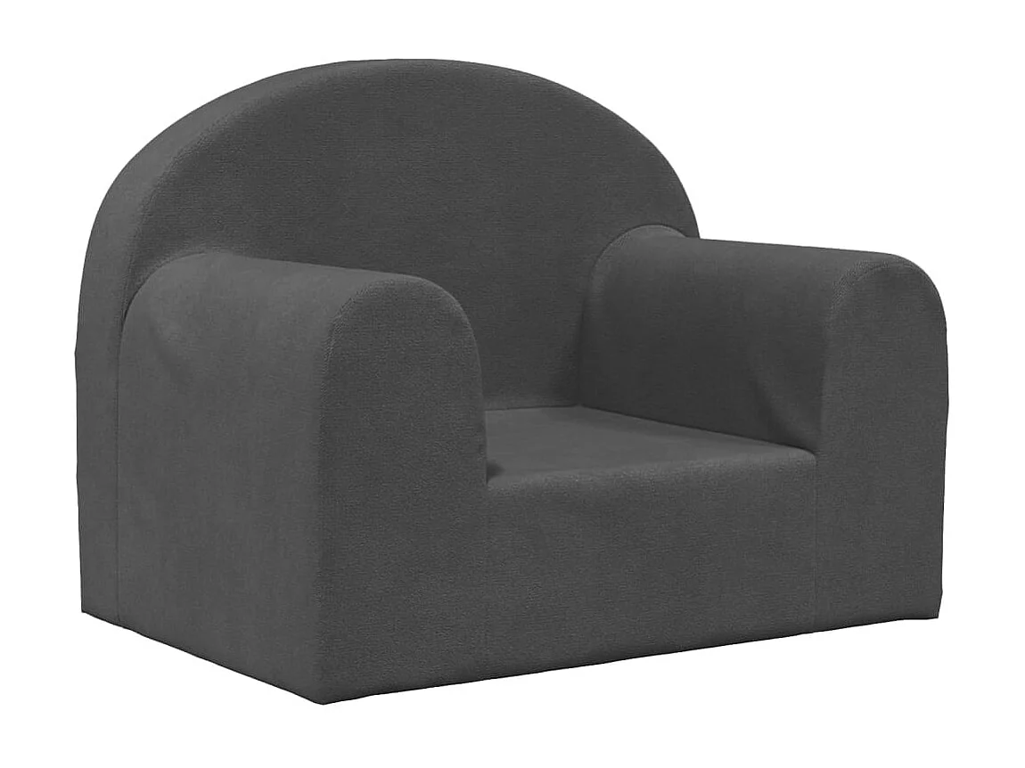 Canapé pour enfants anthracite peluche douce FR689046