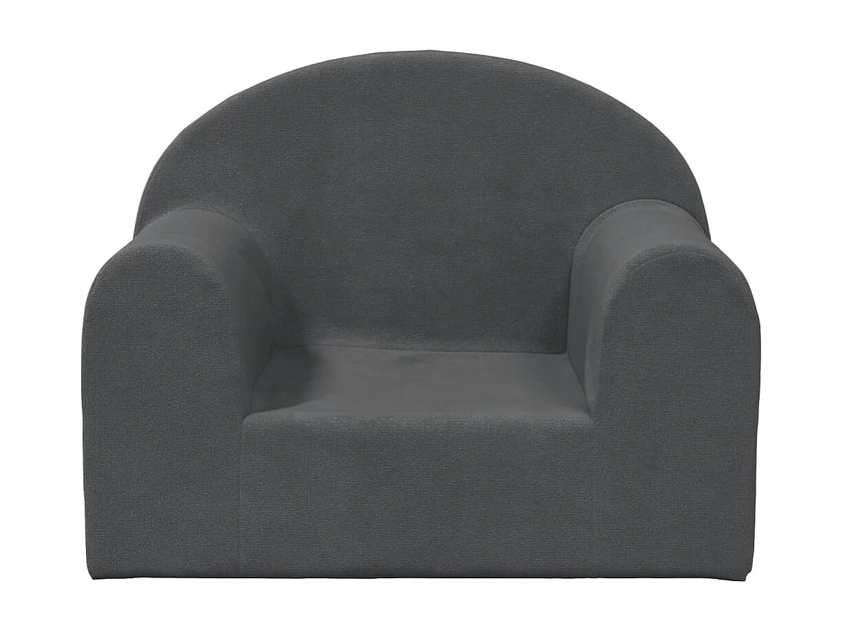 Canapé pour enfants anthracite peluche douce FR689046