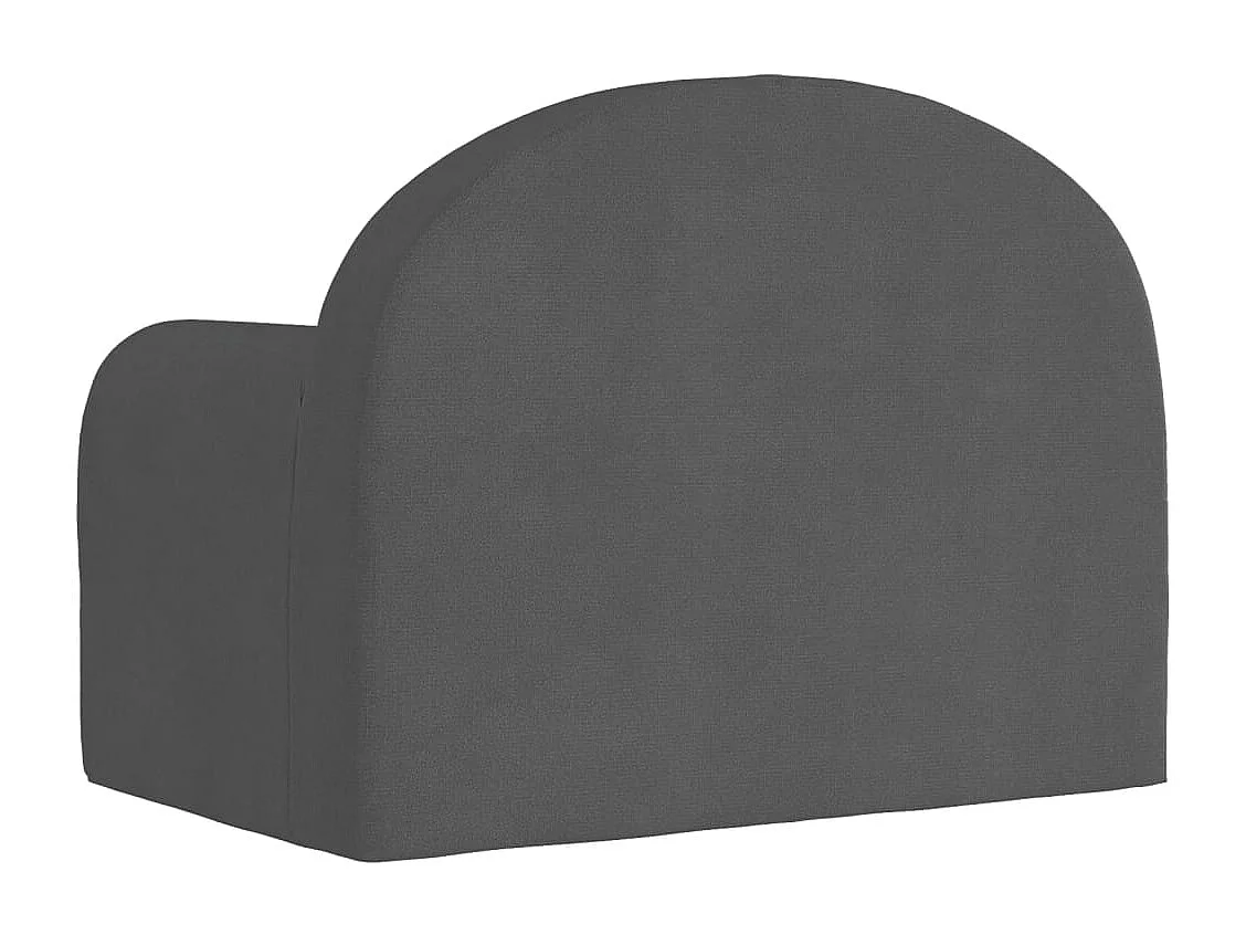 Canapé pour enfants anthracite peluche douce FR689046