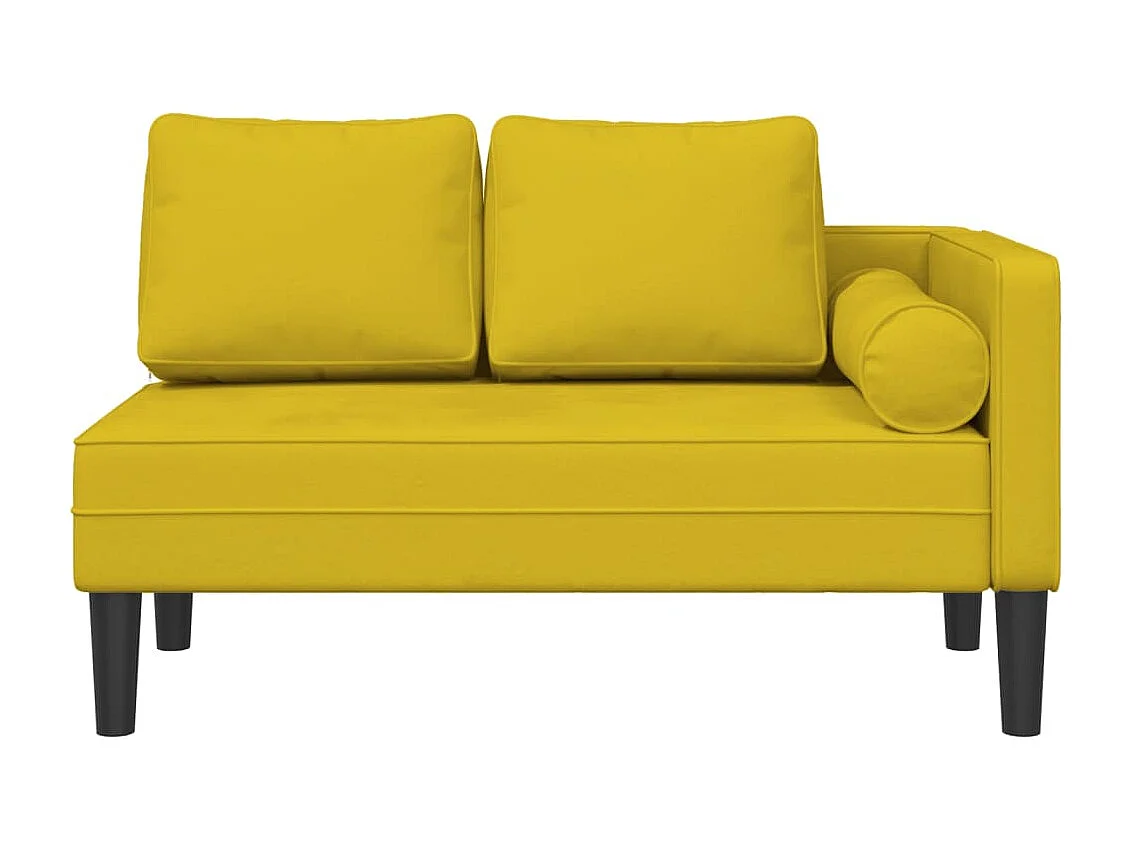 Canapé avec coussins jaune velours FR313495