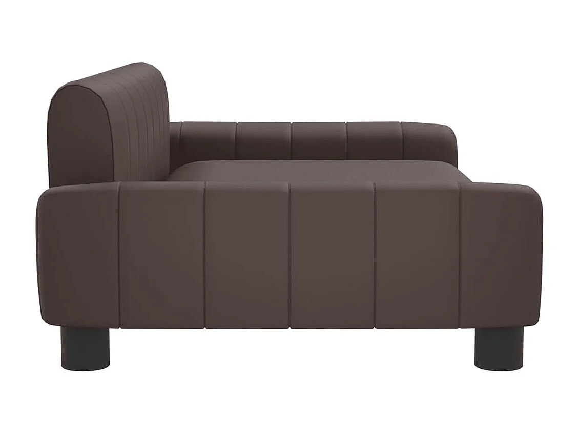 Sofá infantil 90x53x30 cm couro artificial castanho PT345954