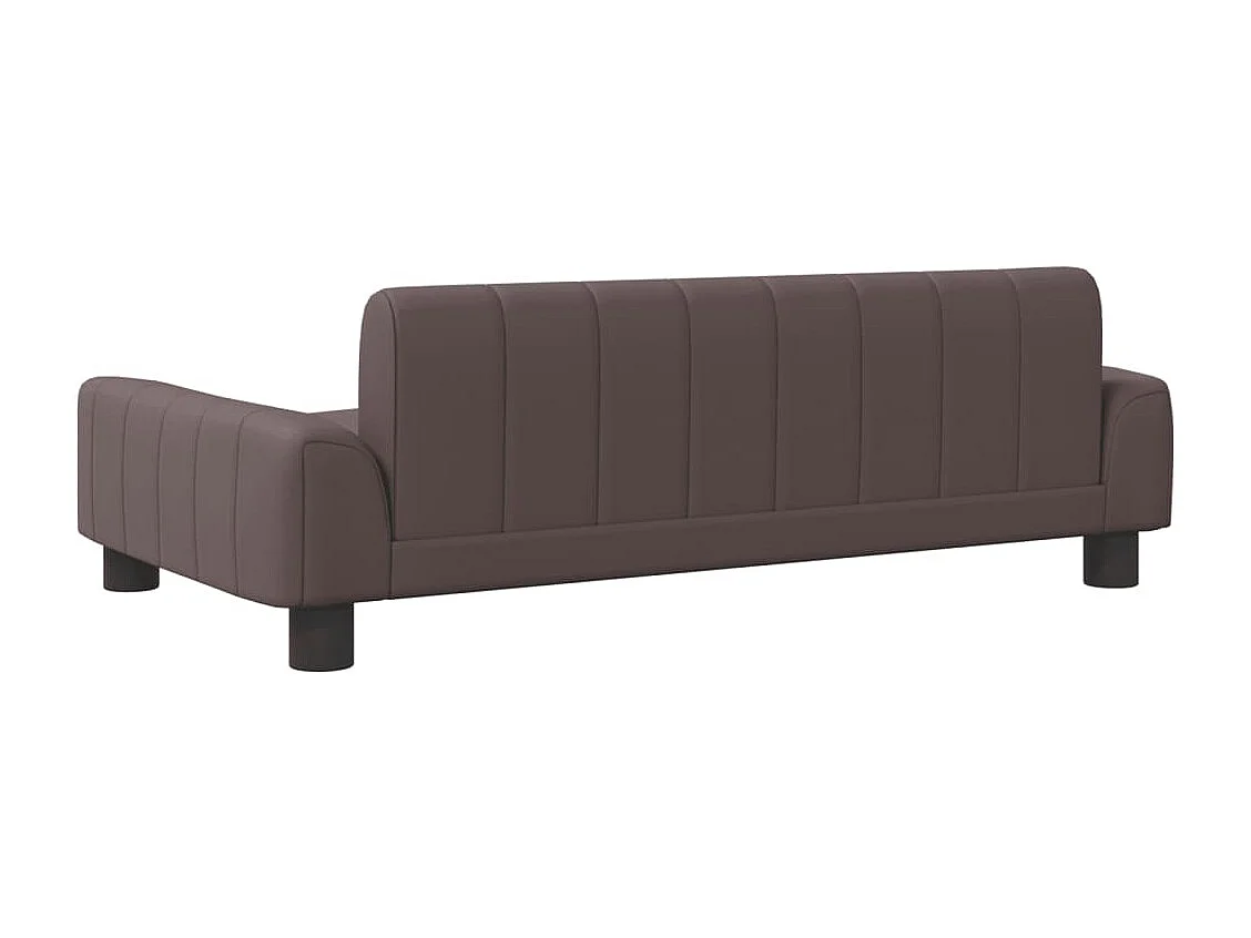 Sofá infantil 90x53x30 cm couro artificial castanho PT345954