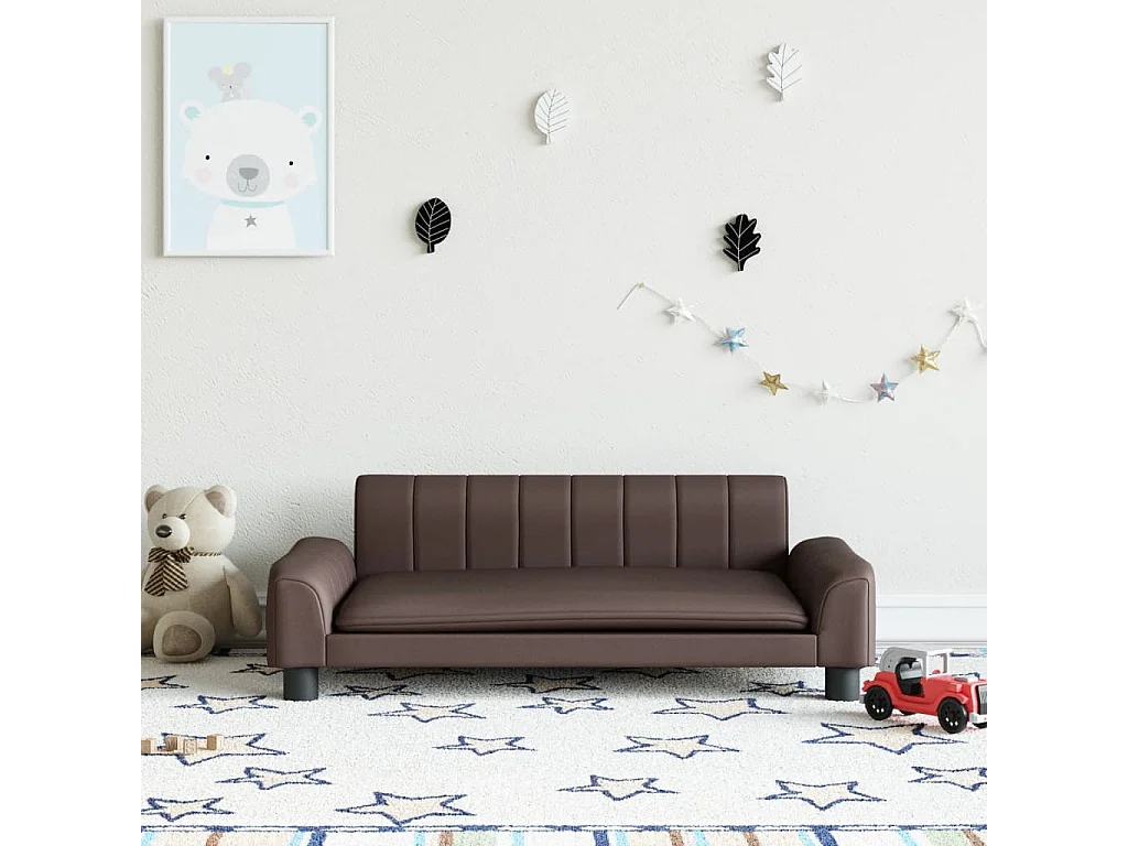 Canapé pour enfants marron 90x53x30 cm similicuir FR583644
