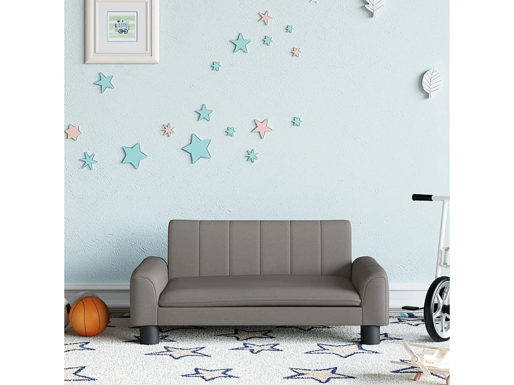 Canapé pour enfants taupe 70x45x30 cm tissu FR685581