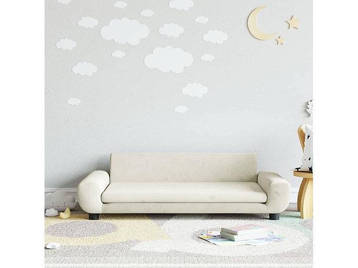 Canapé Enfant Gris Foncé 100x54x33 Cm – En Velours, Rembourré, Cadre En Pin, Pour Enfants De 3 à 6 Ans - 5