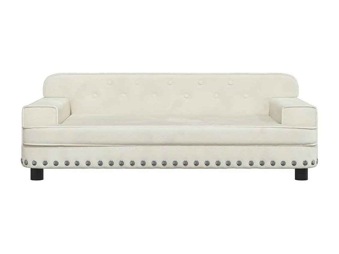 Canapé pour enfants crème 90x53x30 cm velours FR353490