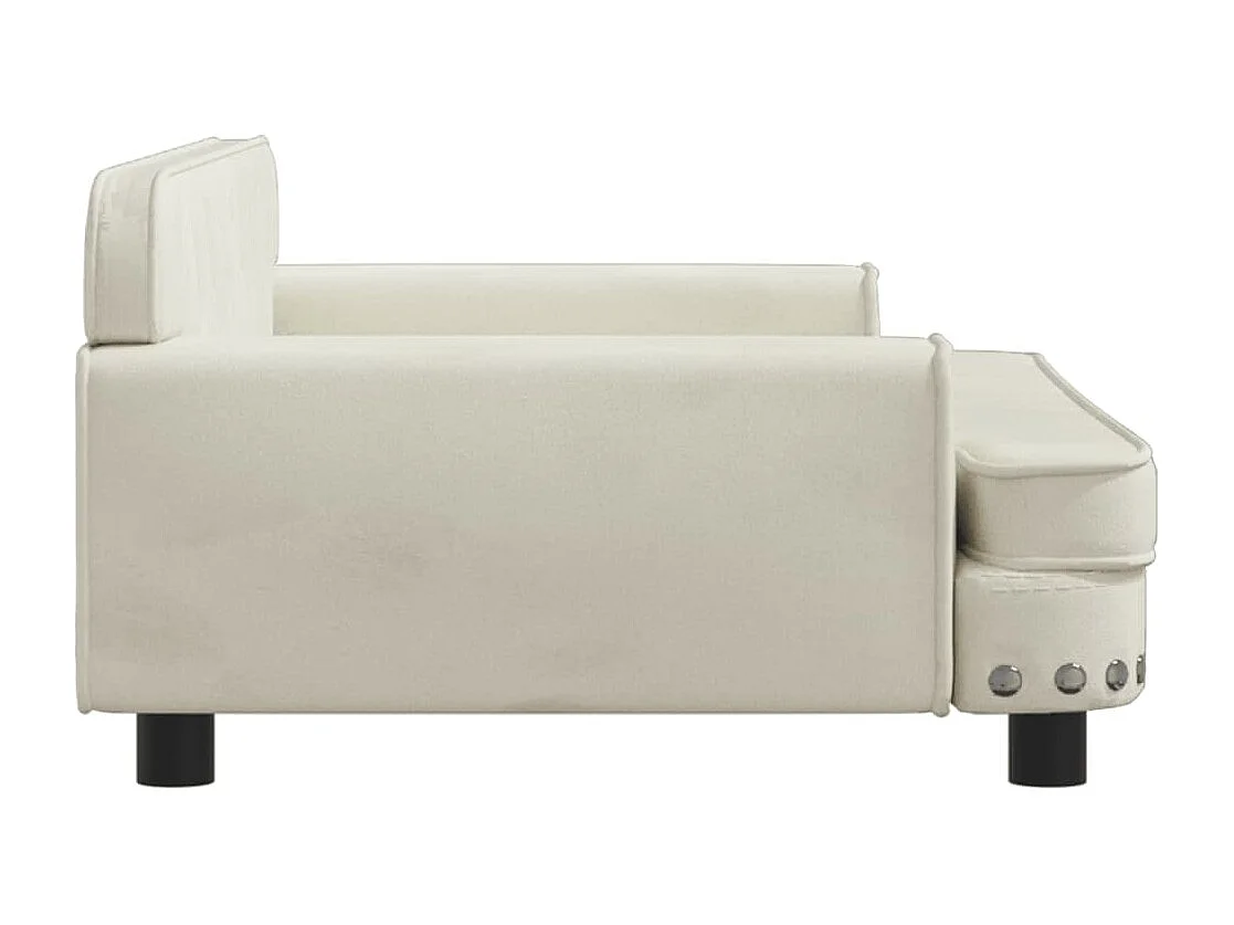 Canapé pour enfants crème 90x53x30 cm velours FR353490