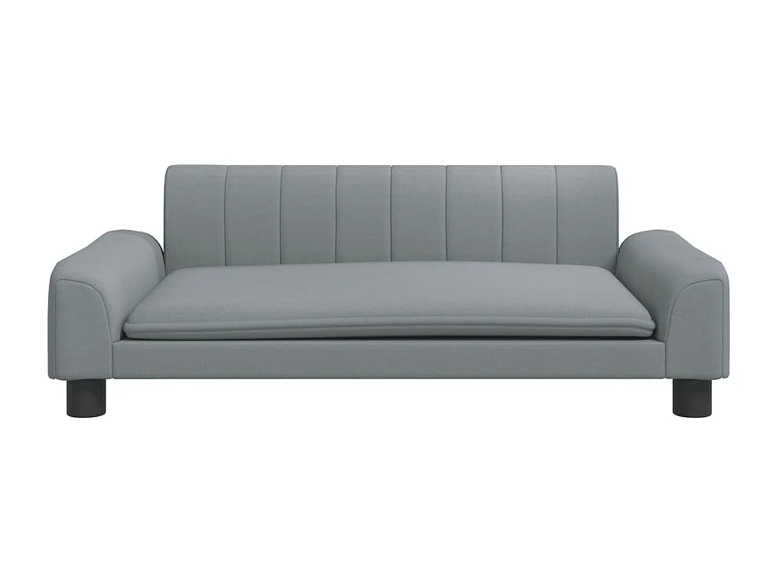 Canapé pour enfants gris clair 90x53x30 cm tissu FR860377