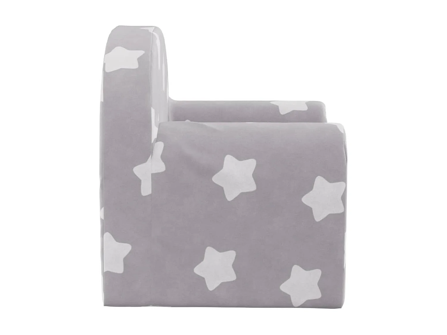 Sofá infantil c/ estrelas pelúcia macia cinzento-claro PT514233