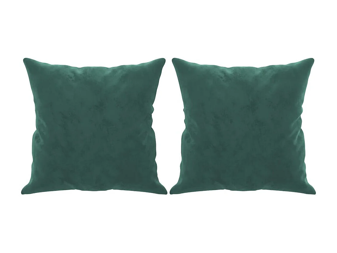 Canapé 3 places avec oreillers vert foncé 180 cm velours FR814006