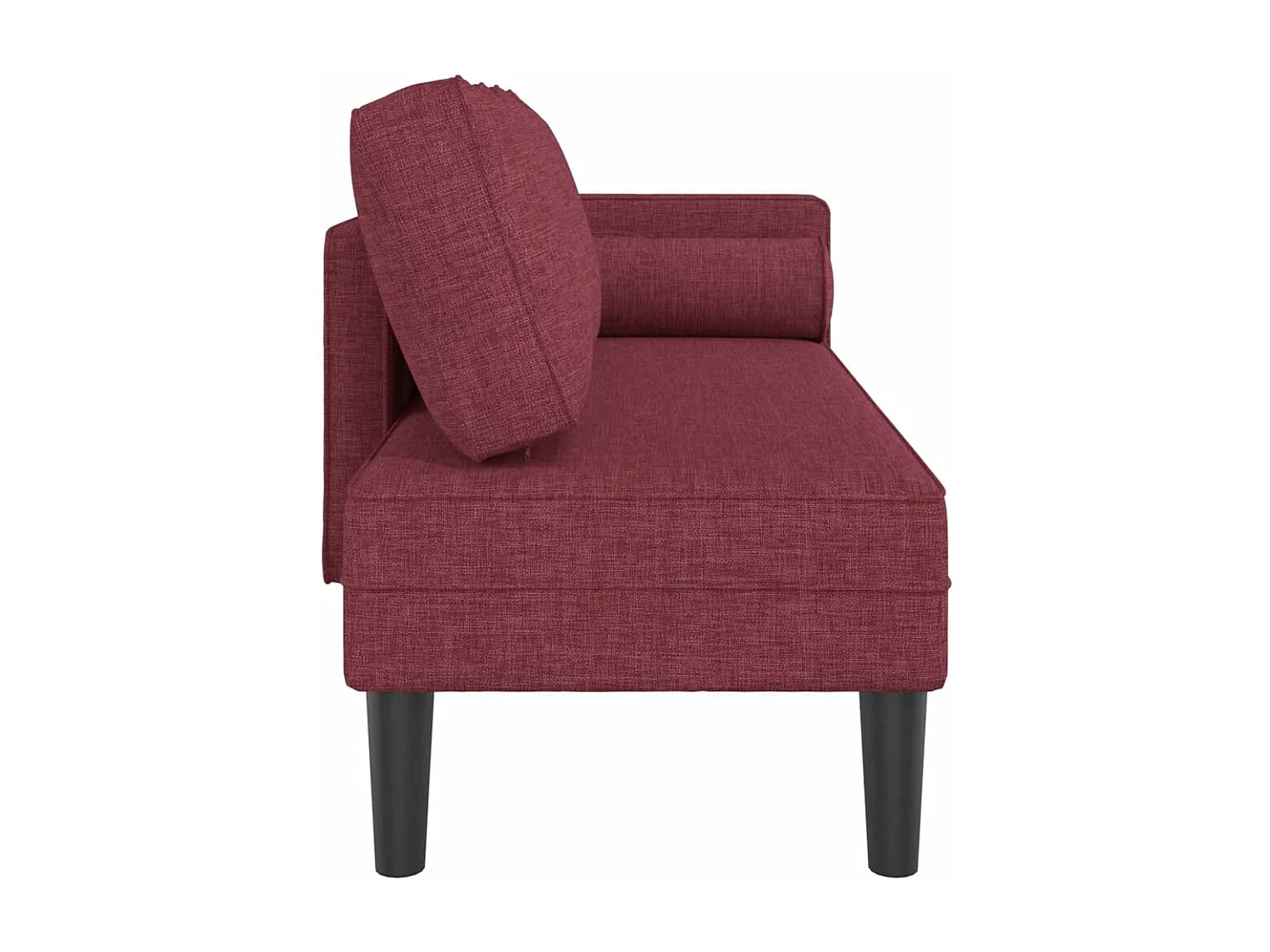 Canapé avec coussins rouge bordeaux tissu FR875605