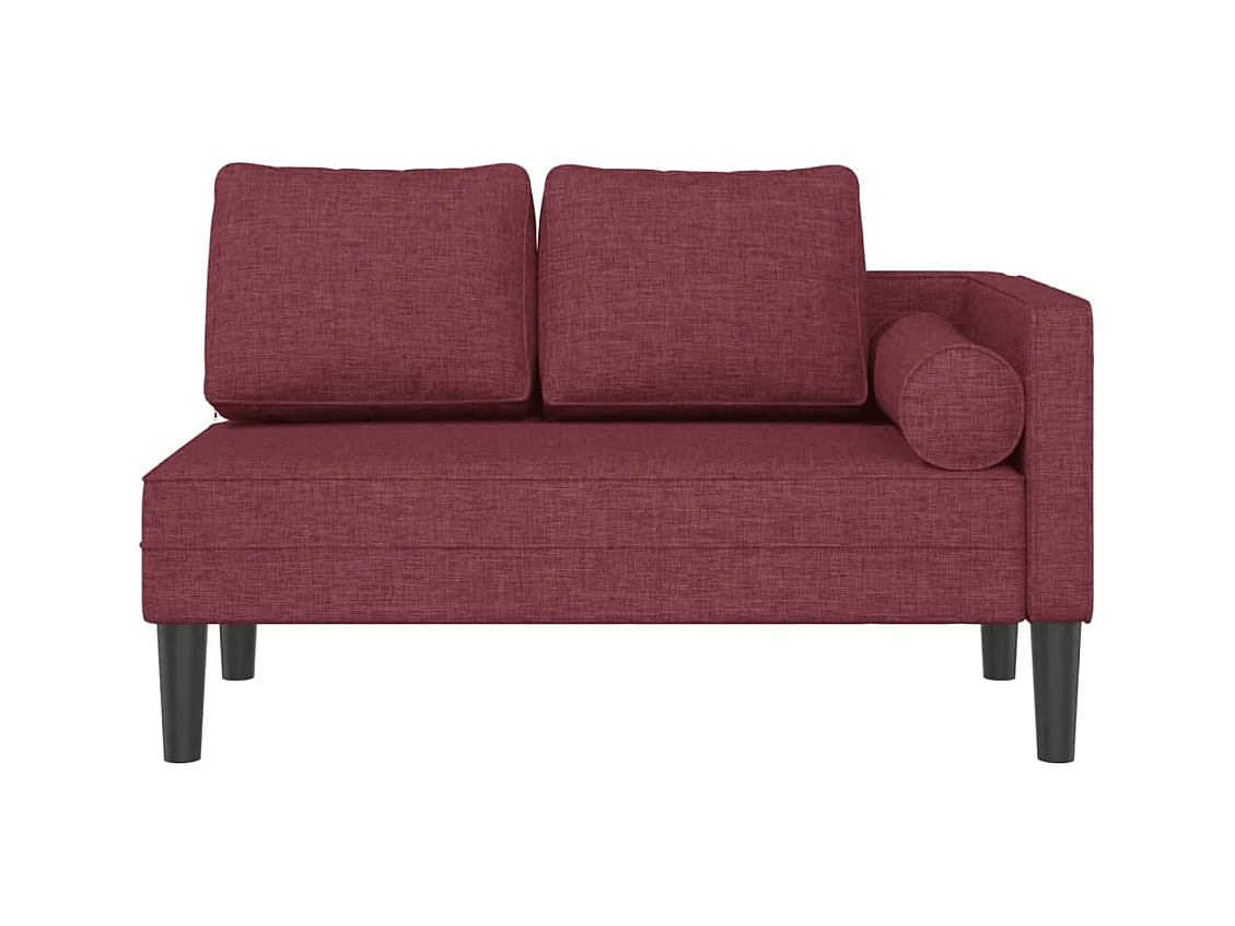 Canapé avec coussins rouge bordeaux tissu FR875605