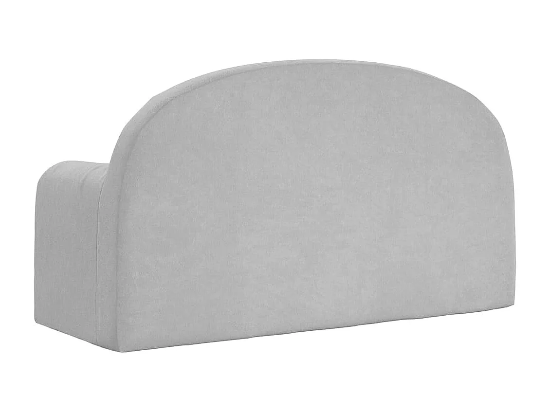Canapé pour enfants 2 places gris clair peluche douce FR448924