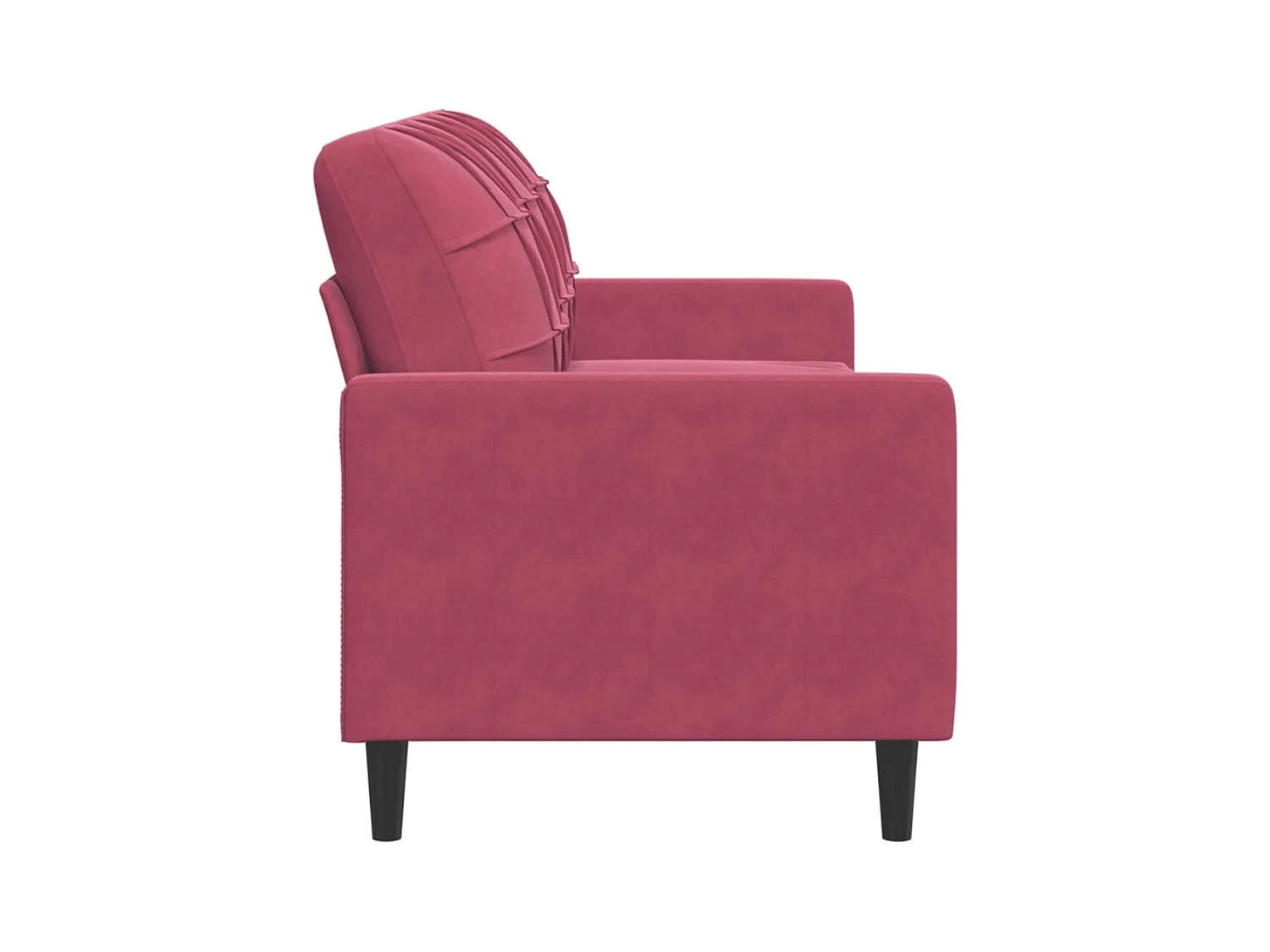Canapé à 3 places Rouge bordeaux 180 cm Velours FR852413