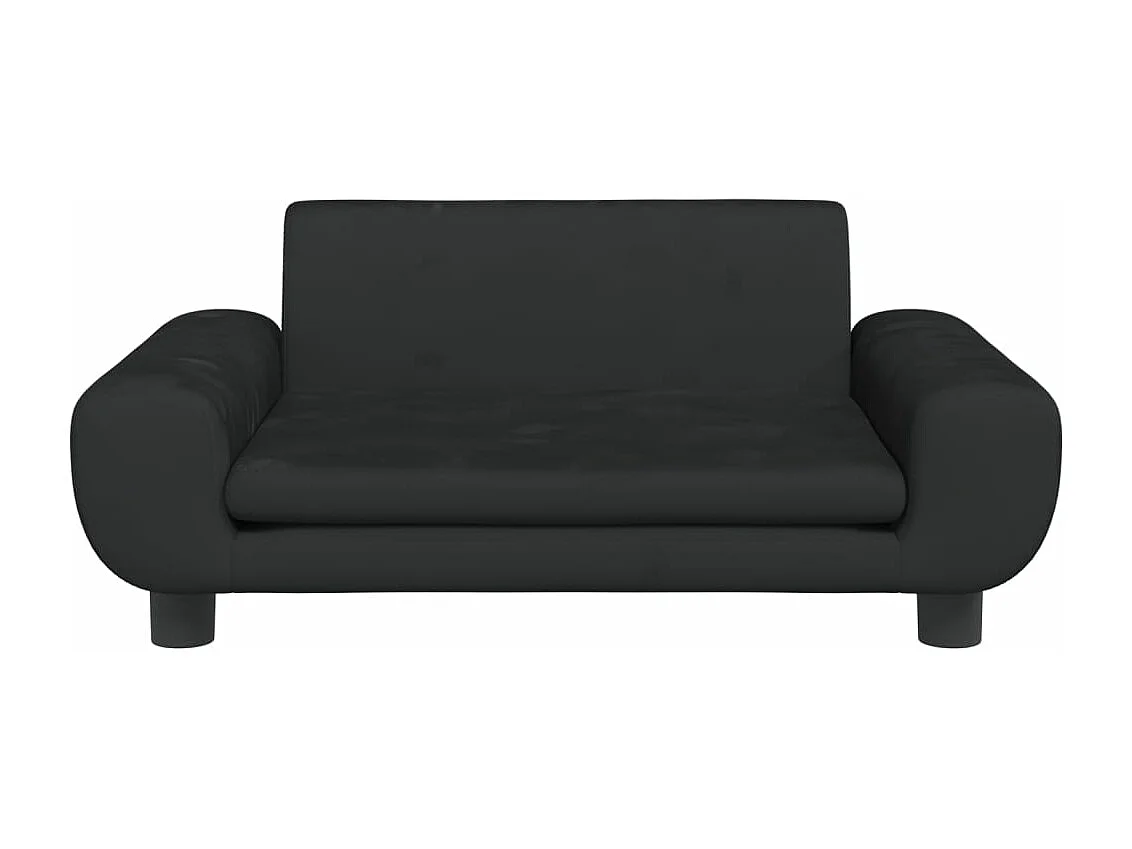 Canapé pour enfants noir 70x45x33 cm velours FR457059