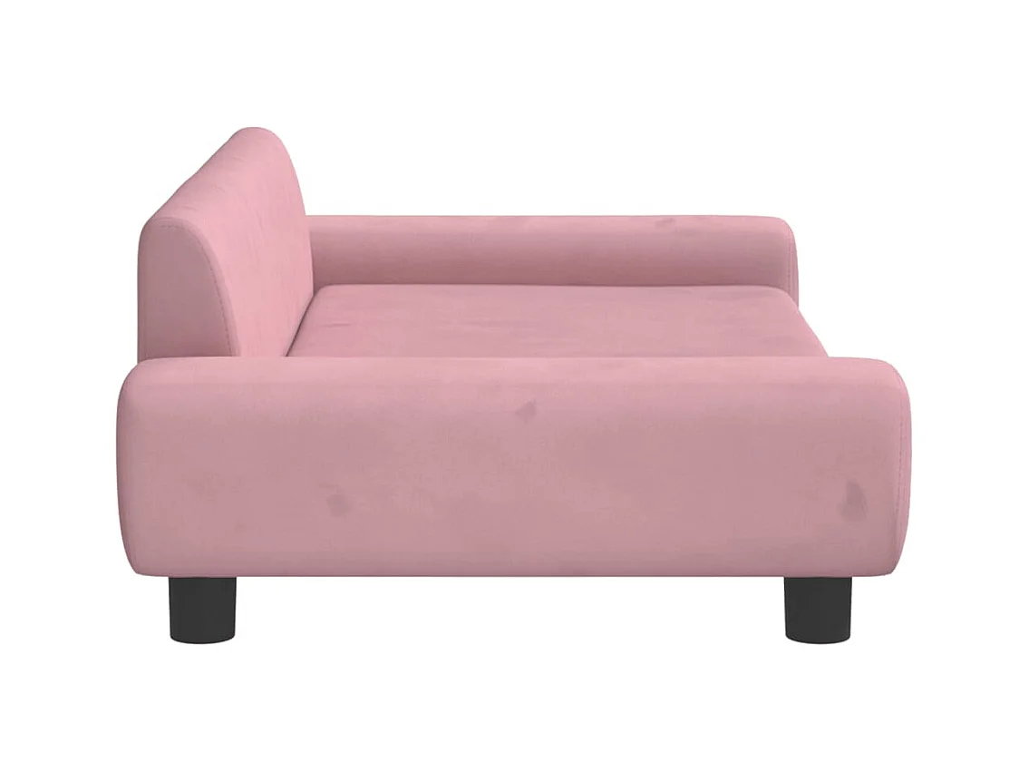 Kinderbank 100x54x33 cm fluweel roze BE602963