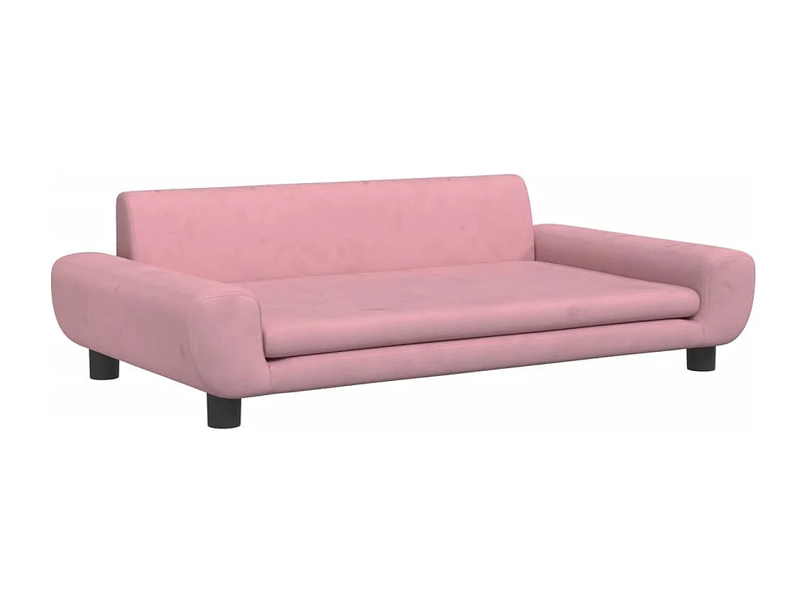 Canapé pour enfants rose 100x54x33 cm velours FR964453