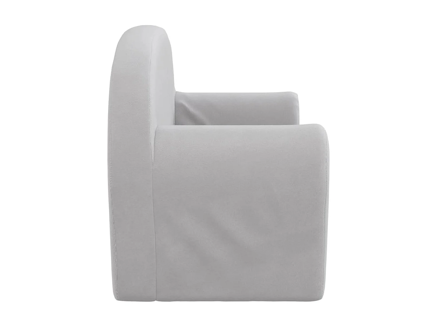 Sofá para niños de 2 plazas felpa suave gris claro ES436863