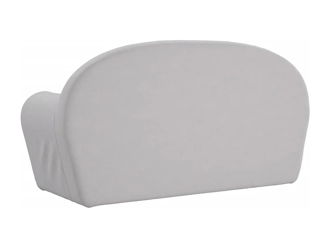 Canapé pour enfants 2 places gris clair peluche douce FR965602