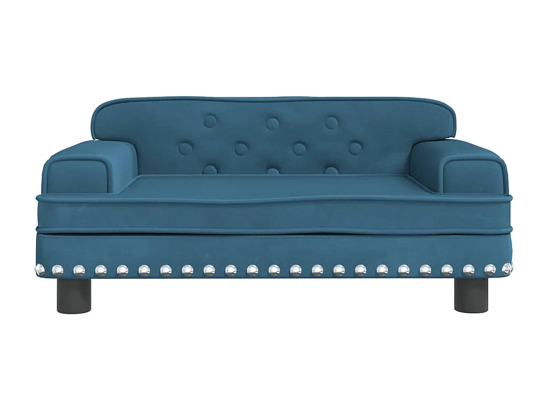 Canapé pour enfants bleu 70x45x30 cm velours FR651842