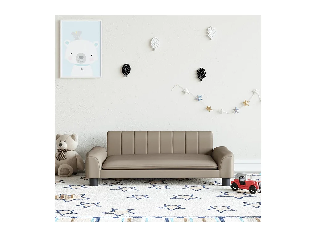 Canapé pour enfants cappuccino 90x53x30 cm similicuir FR674769