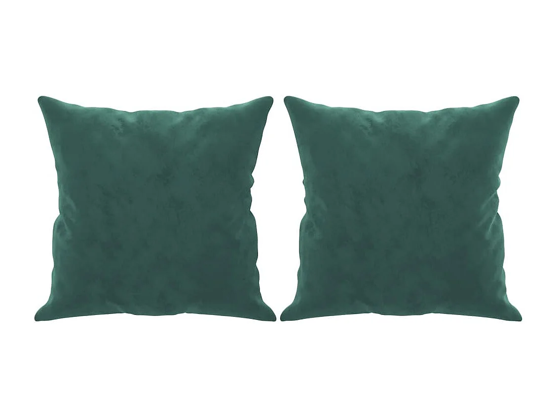 Canapé 2 places avec oreillers vert foncé 120 cm velours FR224511