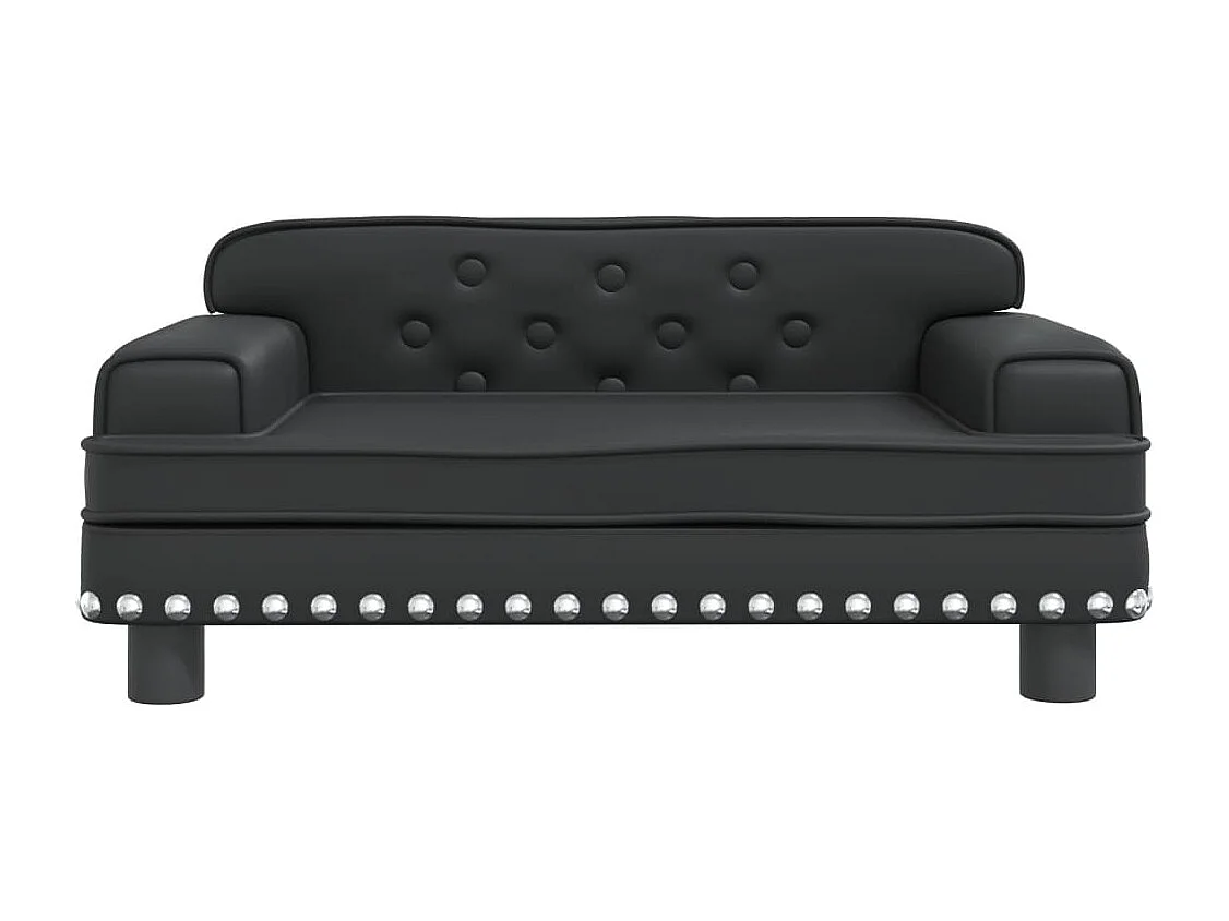 Canapé pour enfants noir 70x45x30 cm similicuir FR549966