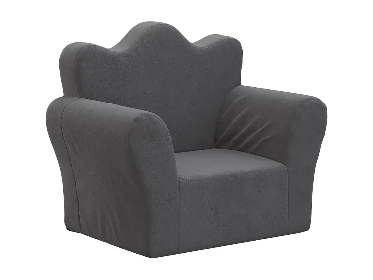 Canapé pour enfants anthracite peluche douce FR887391