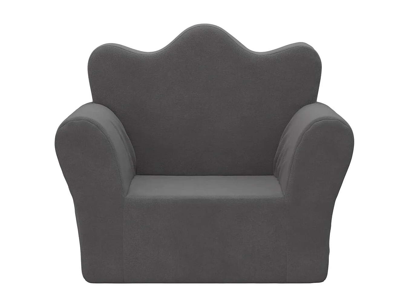 Canapé pour enfants anthracite peluche douce FR887391