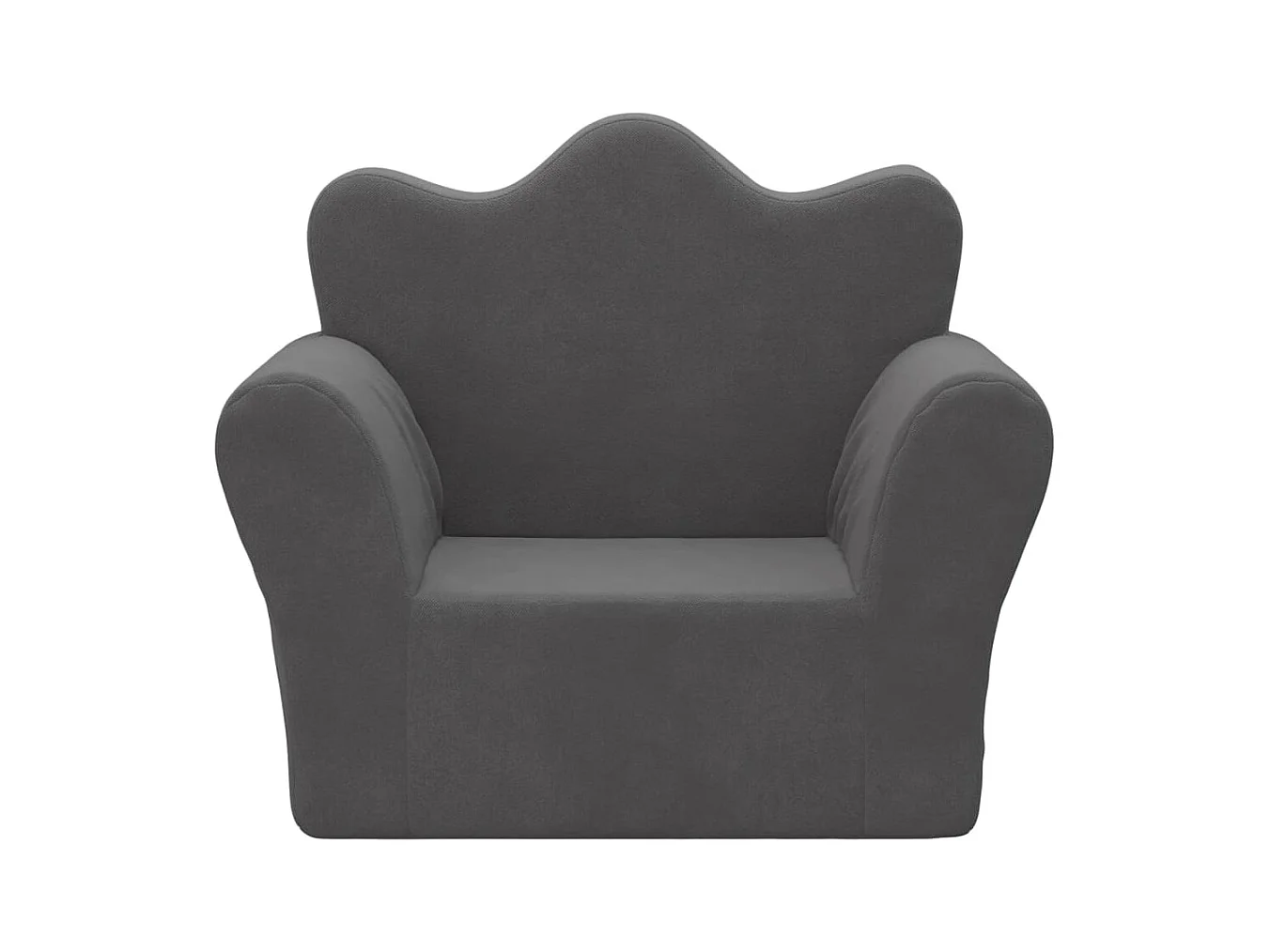 Sofá para niños felpa suave gris antracita ES515484