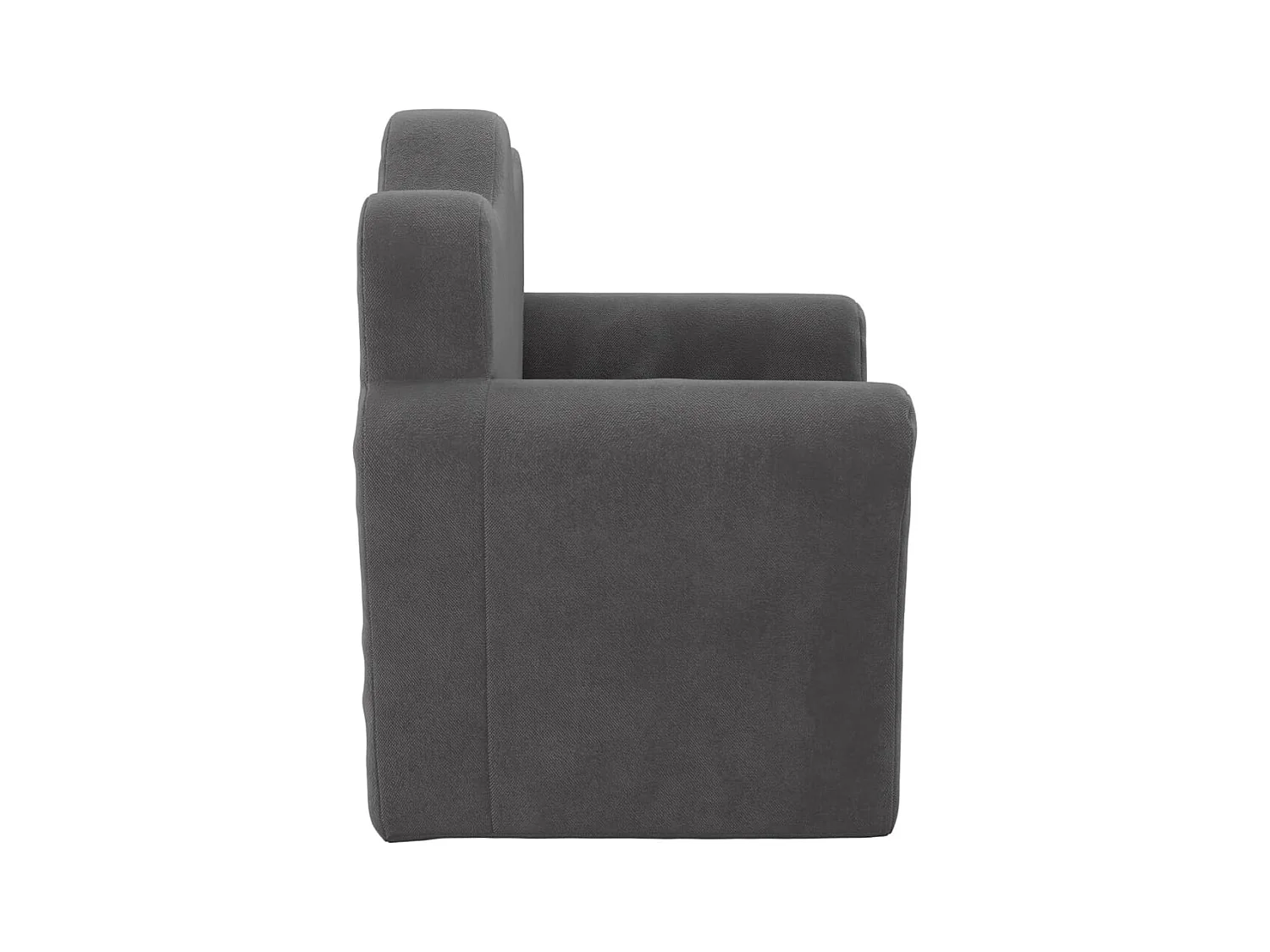 Sofá para niños felpa suave gris antracita ES515484