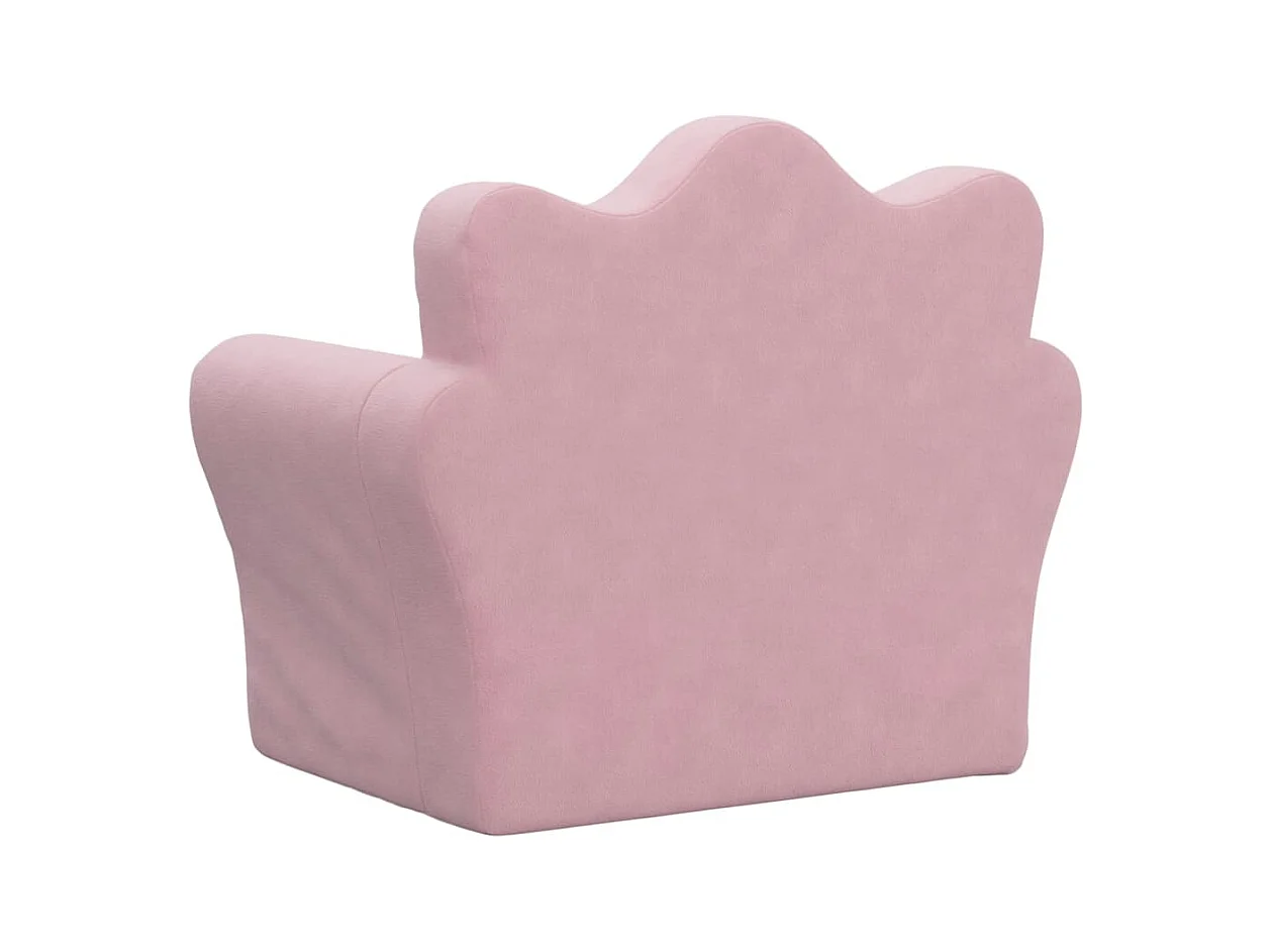 Sofá para niños felpa suave rosa ES893765