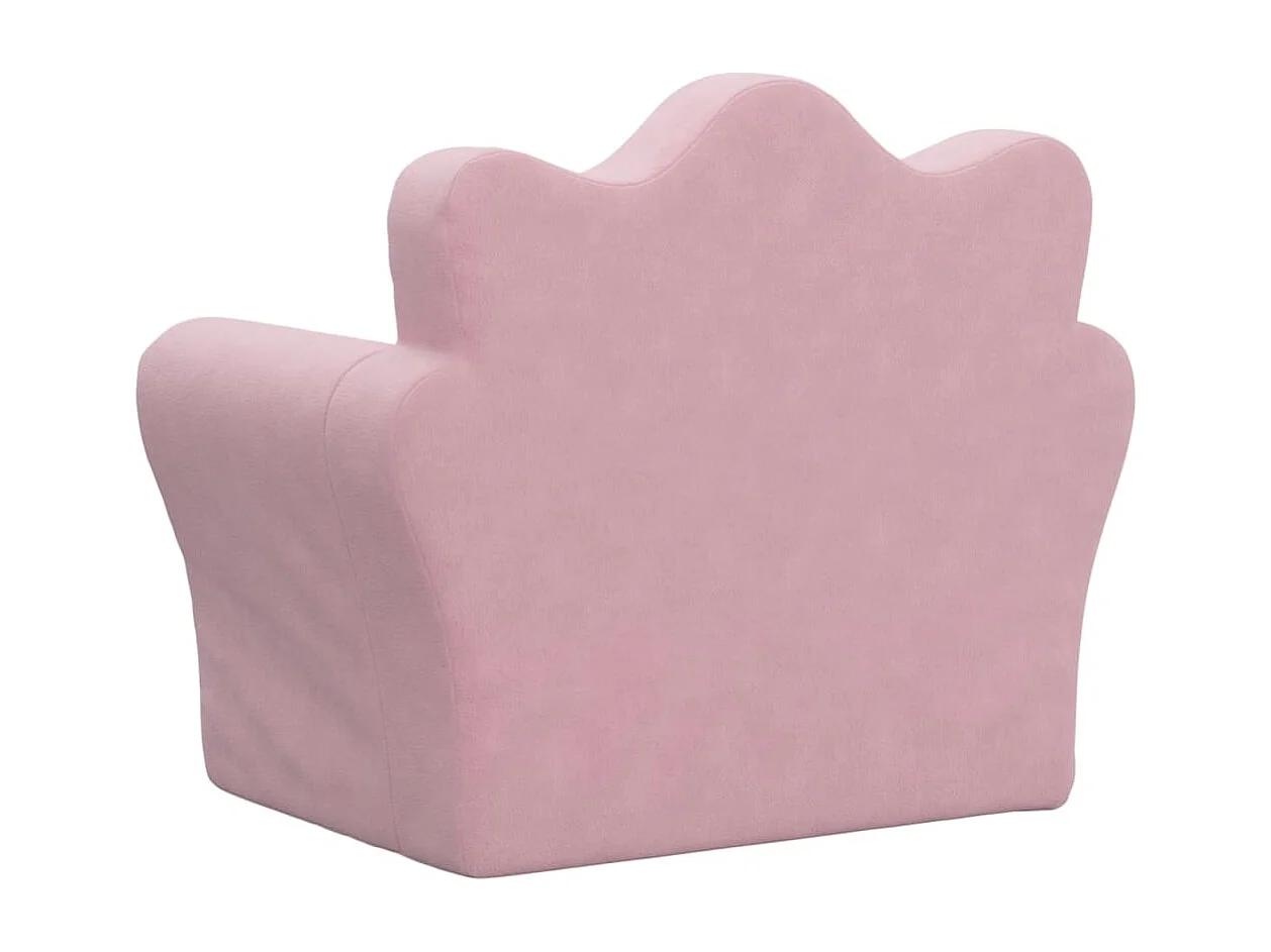 Sofá para niños felpa suave rosa ES893765