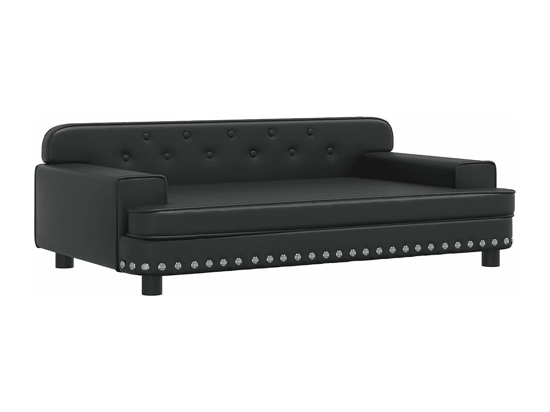 Canapé pour enfants noir 90x53x30 cm similicuir FR273079