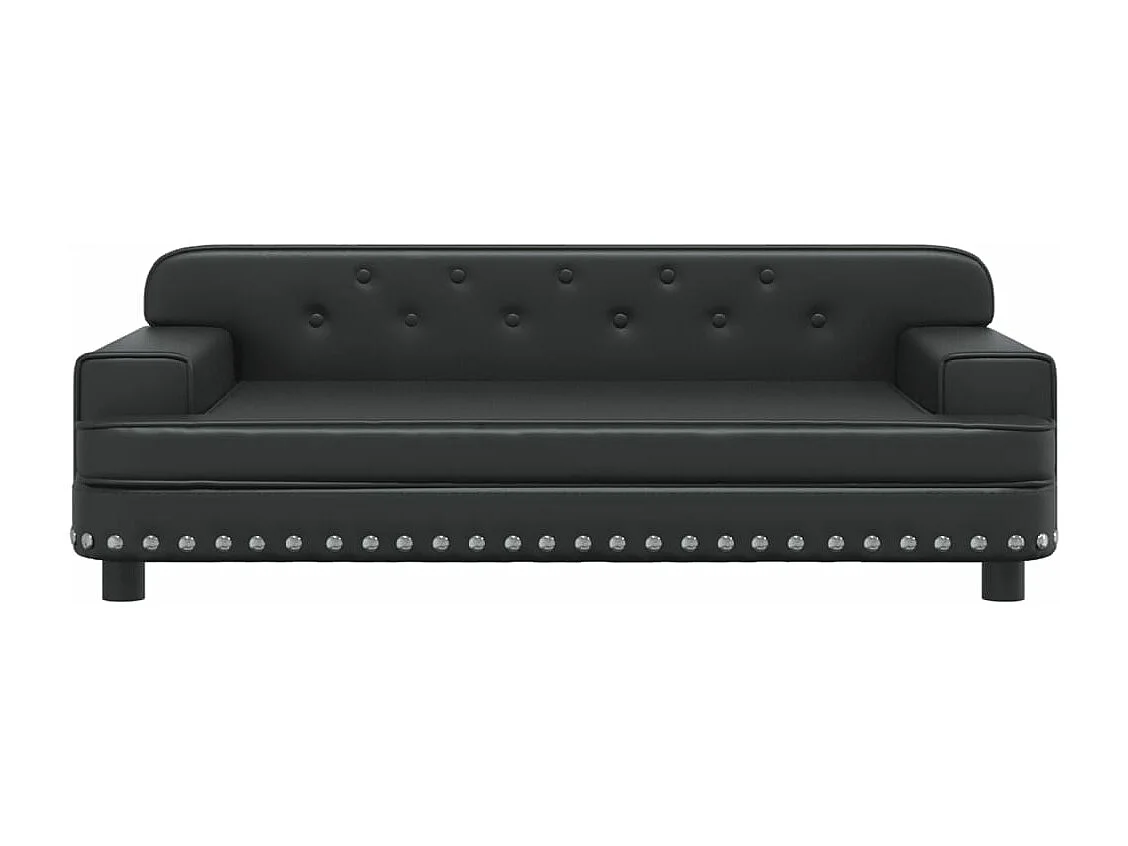 Canapé pour enfants noir 90x53x30 cm similicuir FR273079