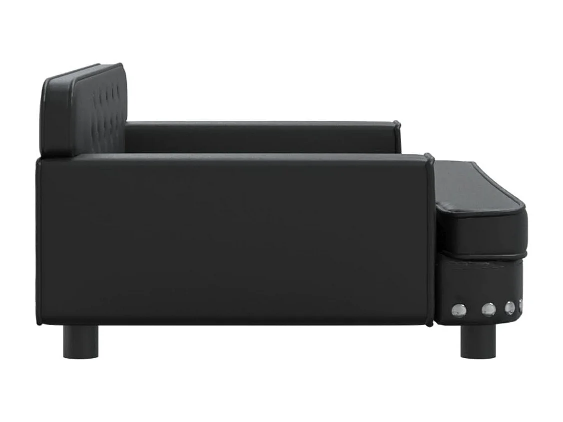 Canapé pour enfants noir 90x53x30 cm similicuir FR273079