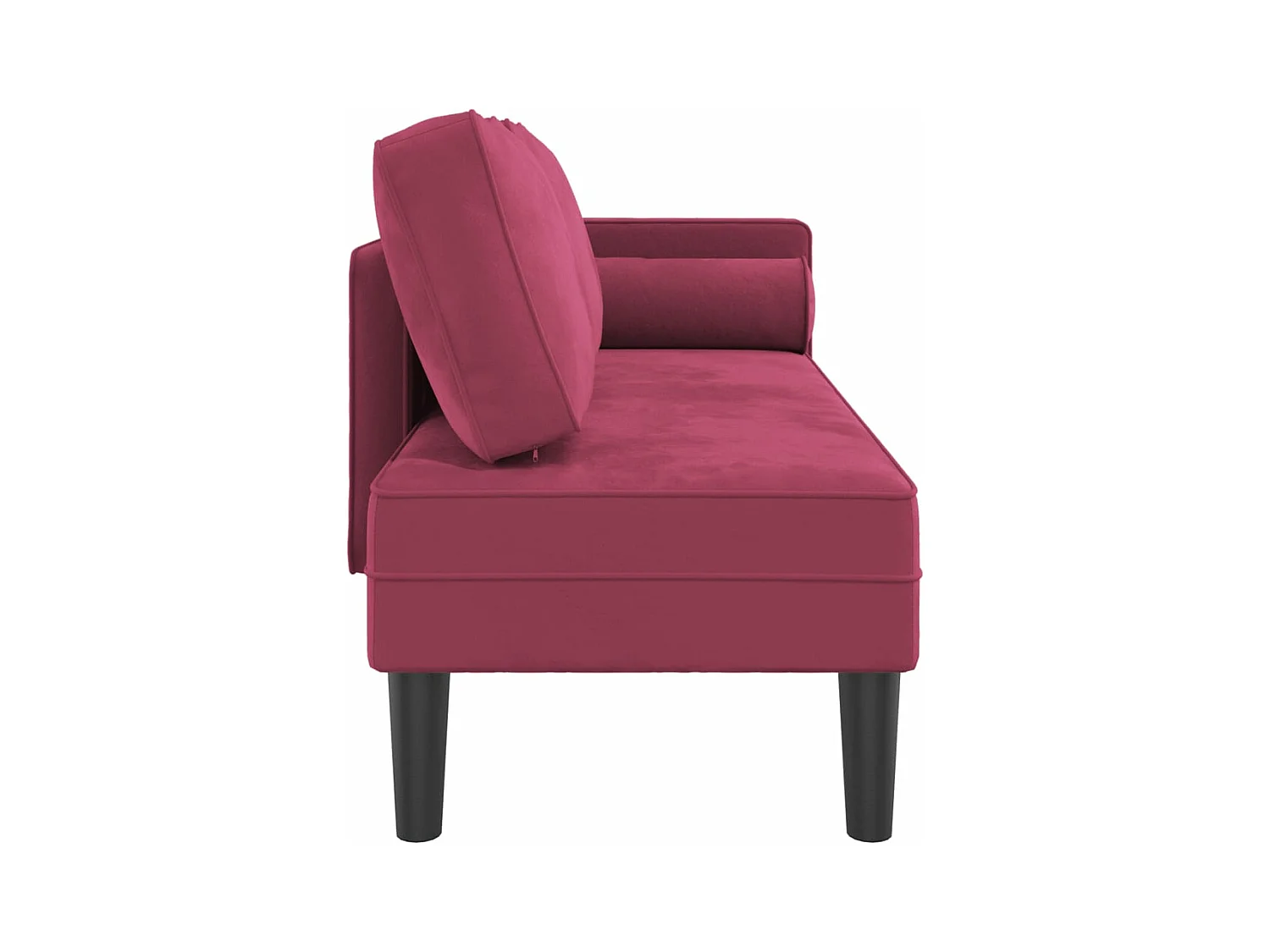 Canapé avec coussins rouge bordeaux velours FR776335