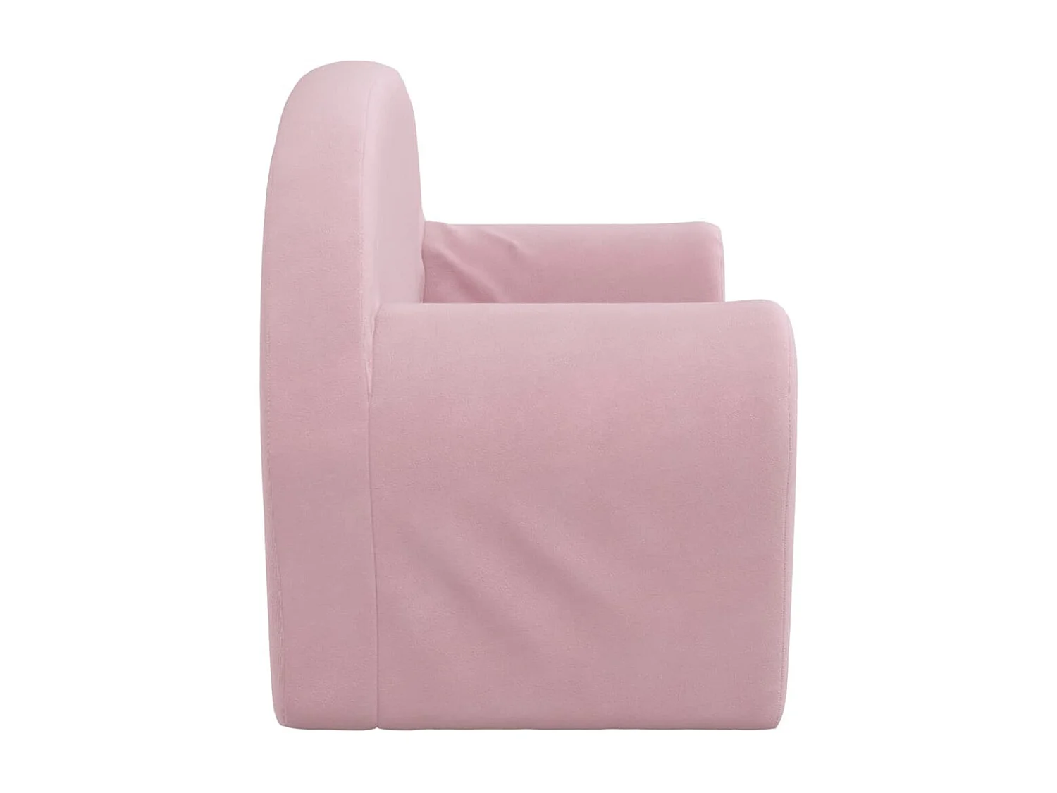 Sofá para niños de 2 plazas felpa suave rosa ES370208