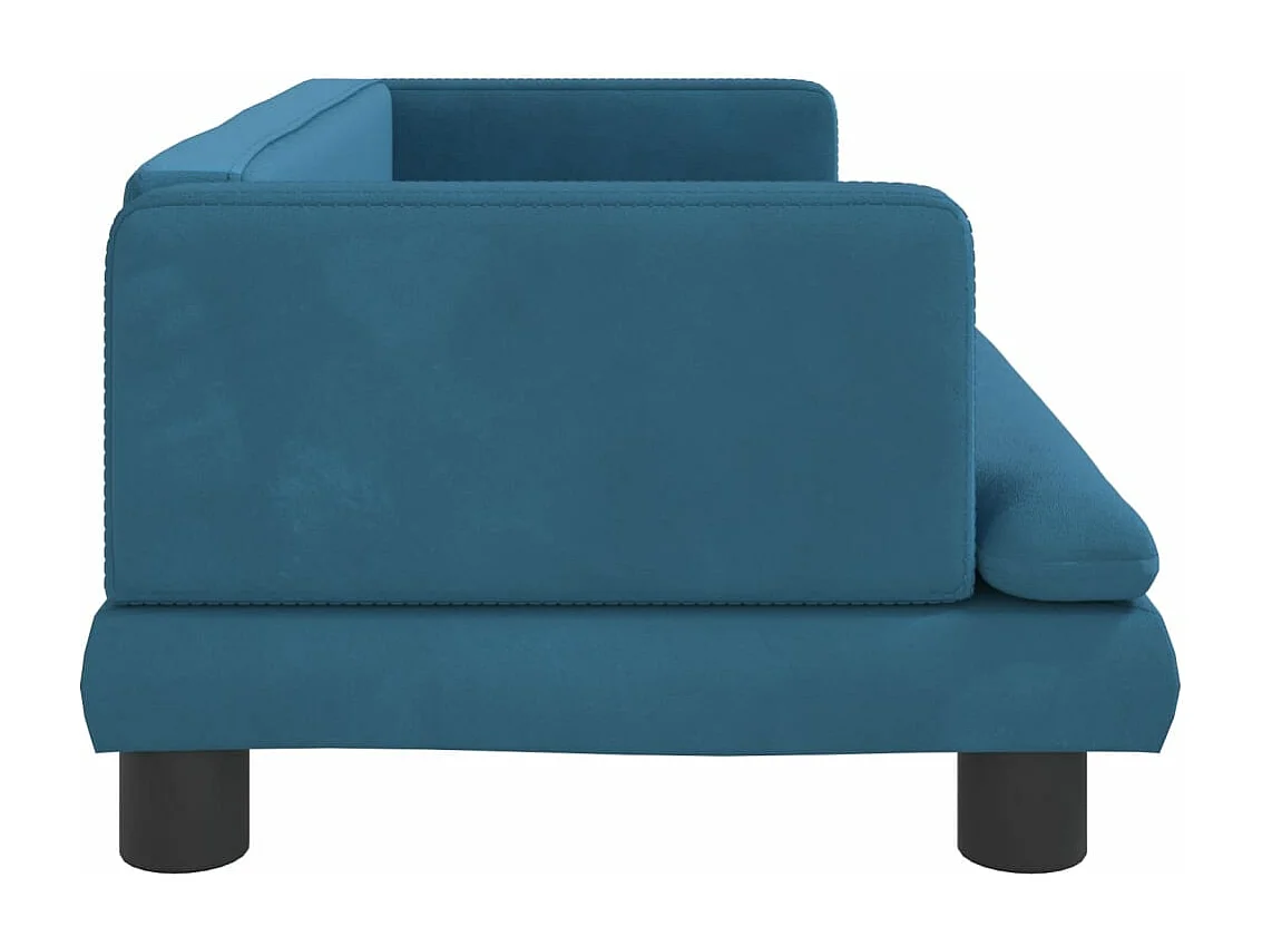 Canapé pour enfants bleu 80x45x30 cm velours FR458002