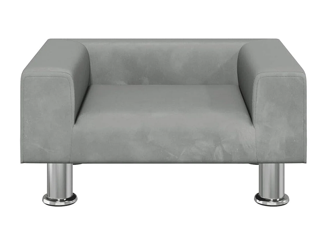 Canapé pour enfants gris clair 50x40x26,5 cm velours FR405467