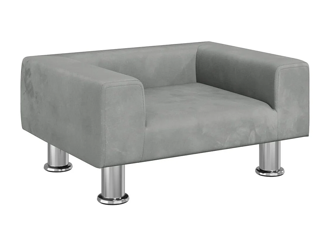 Canapé pour enfants gris clair 50x40x26,5 cm velours FR405467