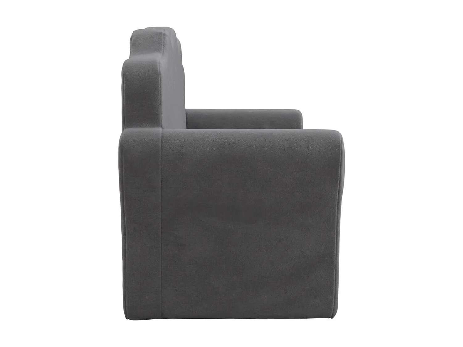 Sofá para niños de 2 plazas felpa suave gris antracita ES915014