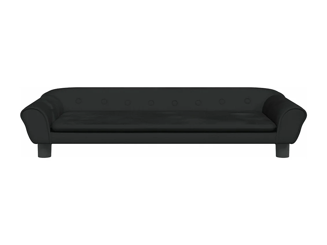 Canapé pour enfants noir 100x50x26 cm velours FR546683