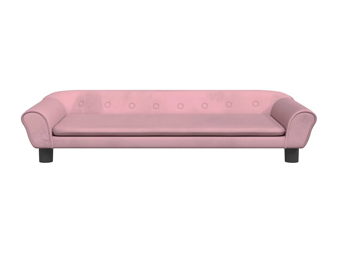 Canapé pour enfants rose 100x50x26 cm velours FR984321