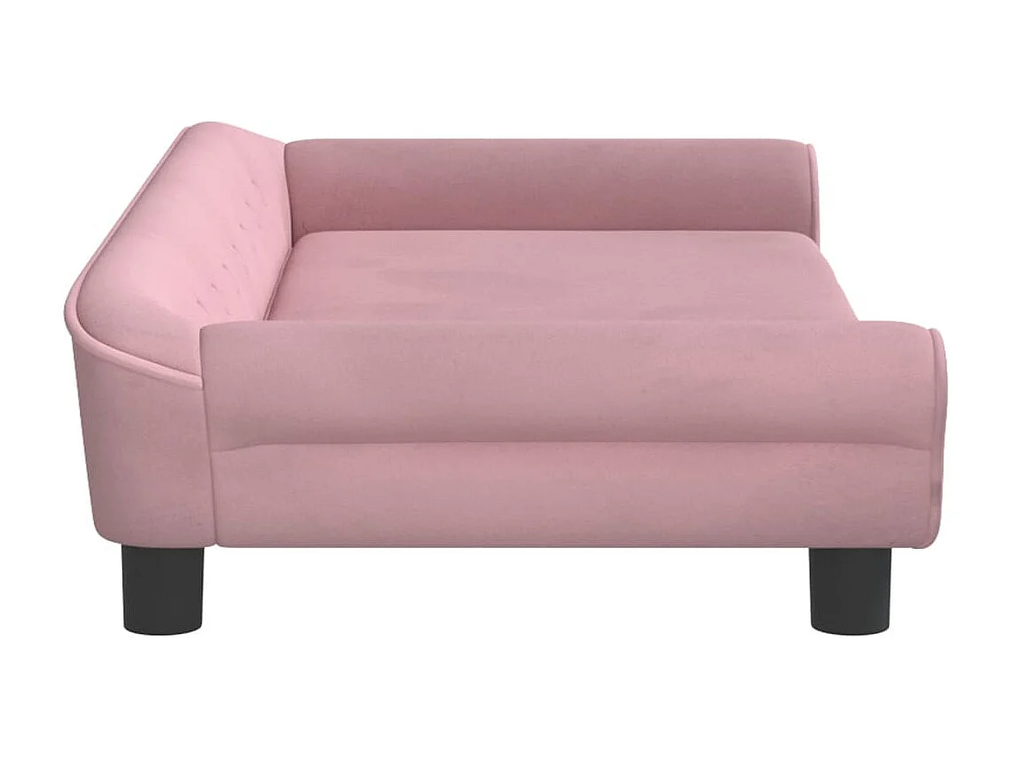 Canapé pour enfants rose 100x50x26 cm velours FR984321
