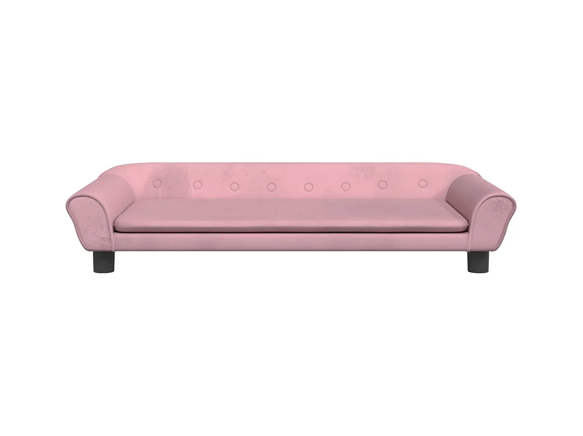 Kinderbank 100x50x26 cm fluweel roze BE703919
