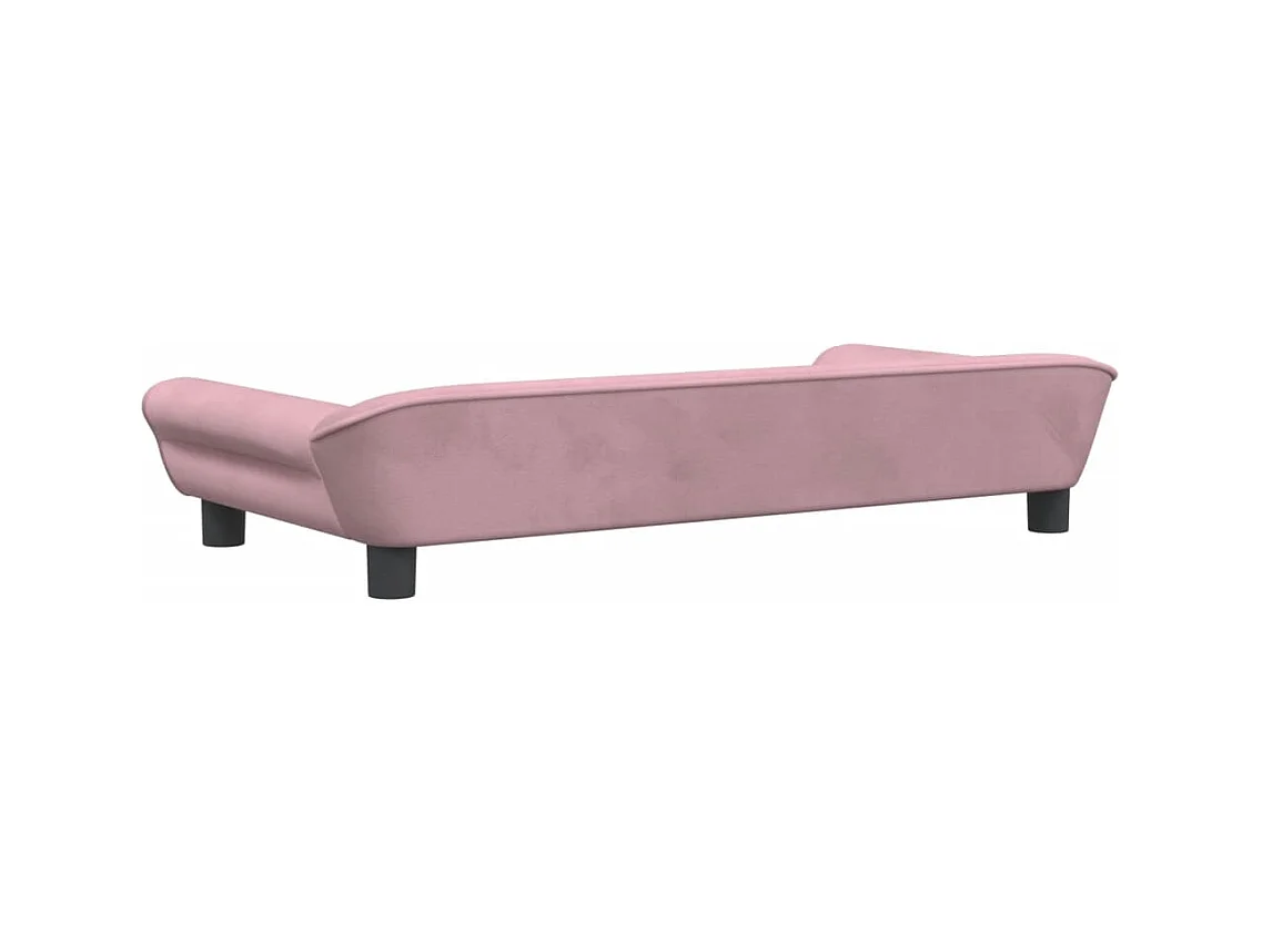 Kinderbank 100x50x26 cm fluweel roze BE703919